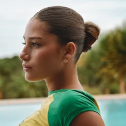 CAMILLE BRINCH SMALL TWIN ESSENTIA FORGYLDT SØLV ØRERINGE - STEH-FG