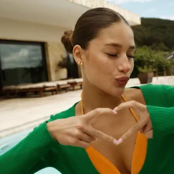 CAMILLE BRINCH SPARKLY BFF ØRESTIK I FORGYLDT SØLV - SPBE-FG