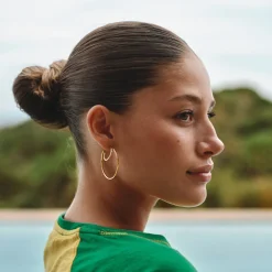 CAMILLE BRINCH STATEMENT TWIN ESSENTIA HOOPS FORGYLDT SØLV - STTEH-FG