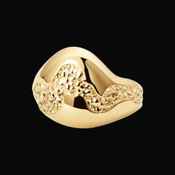 CAMILLE BRINCH STATEMENT CURVY ESSENTIA RING FORGYLDT SØLV - SCER-FG