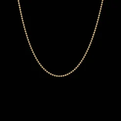 CAMILLE BRINCH TEXTURED DOTS HALSKÆDE I FORGYLDT SØLV 45 CM - TDN-FG-45