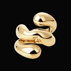 CAMILLE BRINCH TWISTY PUFFER RING FORGYLDT SØLV - TPUR-FG