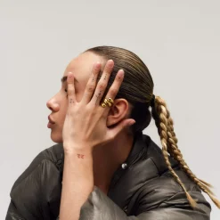 CAMILLE BRINCH TWISTY PUFFER RING FORGYLDT SØLV - TPUR-FG