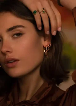 CARRÈ ADORN SØLV FORGYLDT RING MED RØG KVARTS - FR 4530 ST