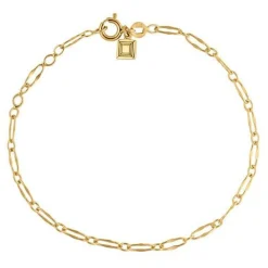 CARRÉ CHAIN GANG ARMBÅND SØLV FORGYLDT - FB 4328 16+1,5+1,5