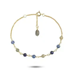 CARRÉ GEM CANDY ARMBÅND SØLV FORGYLDT - FB 4260 KYLBLA 16+1,5+1,5