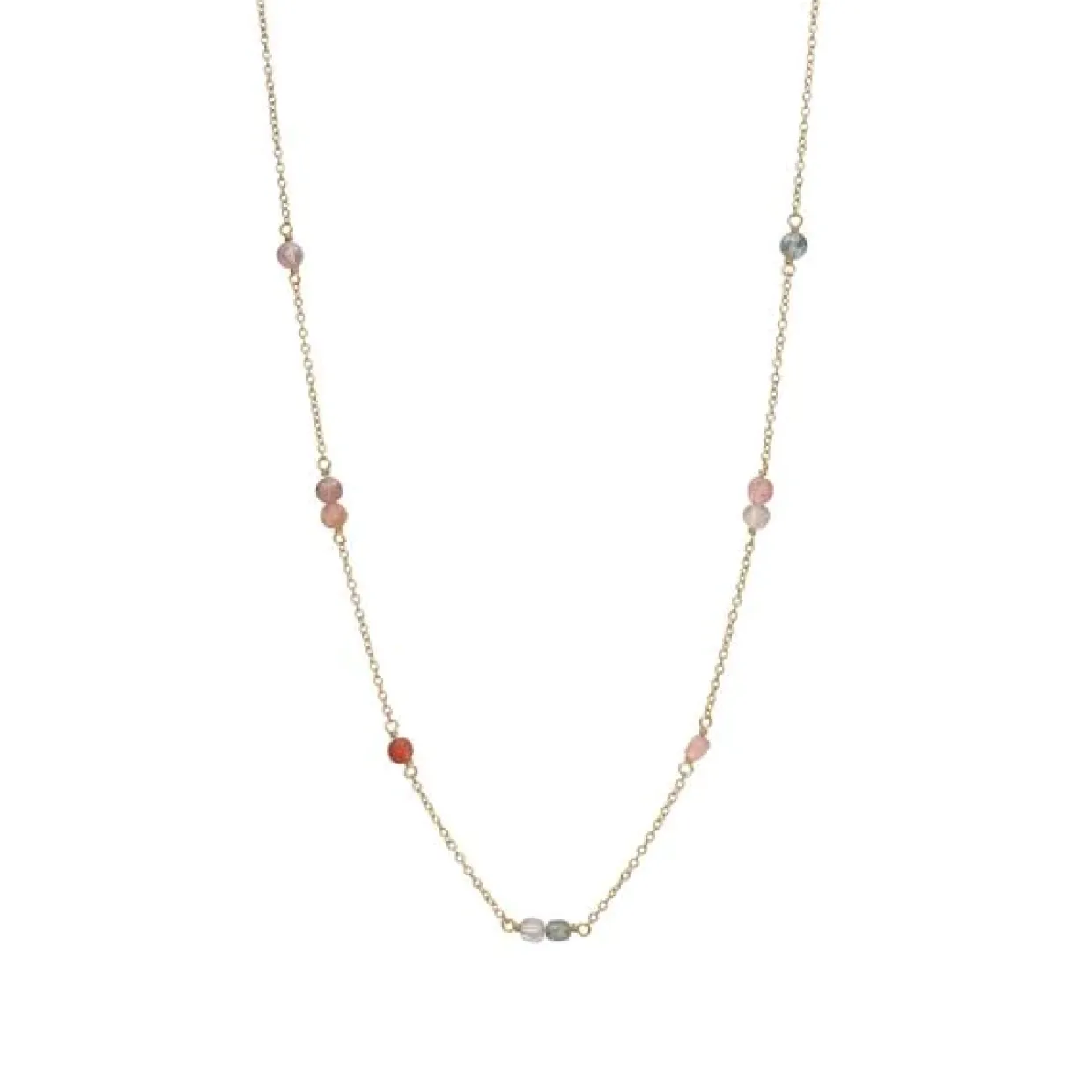 CARRÉ GEM CANDY HALSKÆDE SØLV FORGYLDT MED SPINEL - FC 4339 RS 38+2,5+2,5