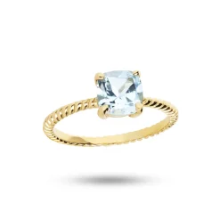 CARRÉ GEM CANDY SØLV FORGYLDT RING - FR 4303 BT