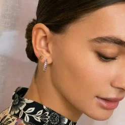 CARRÉ OLALLA SØLV FORGYLDTE ØRERINGE CHAMPAGNE QUARTZ - FS 4445 CHQ