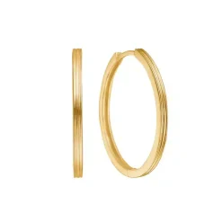 CARRÉ UNICORN SØLV FORGYLDT ØRERINGE HOOPS 3 CM - FH 4415 3CM