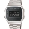 CASIO CLASSIC RETRO BASIC STÅL MED LÆNKE - A168WEM-1EF
