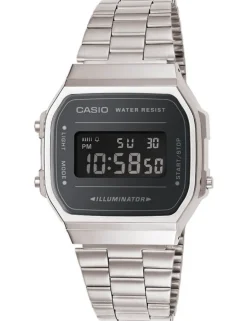 CASIO CLASSIC RETRO BASIC STÅL MED LÆNKE - A168WEM-1EF
