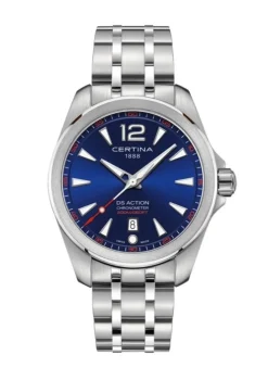 CERTINA DS ACTION HERRE STÅL SKIVE BLÅ - C0328511104700