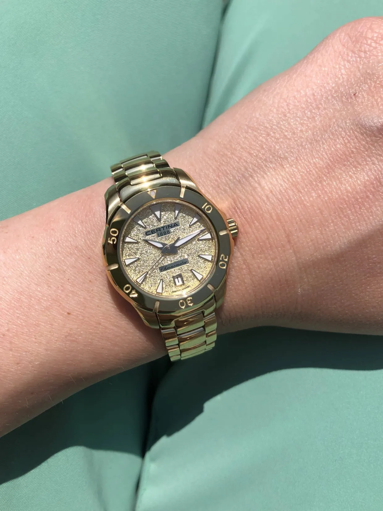 CERTINA DS ACTION STEN SKIVE GULD PVD - C0329513336100