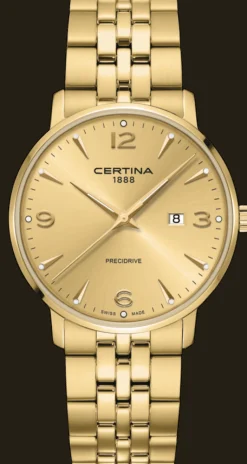 CERTINA DS CAIMANO GULDFARVET - C0354103336700