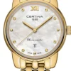 CERTINA DS-8 UR DAME GULDFARVET STÅL MED PERLEMORSSKIVE - C0330513311800