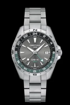 CERTINA UR DS-X GMT HERRE STÅL - C0474521108100
