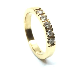 CHRISTOFFERSEN JEWELLERY ALLIANCE RING 14 KARAT GULD MED BRILLANTER - 5000864