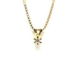 CHRISTOFFERSEN JEWELLERY CARLA HALSKÆDE 14KT GULD MED DIAMANT - 4000154-0