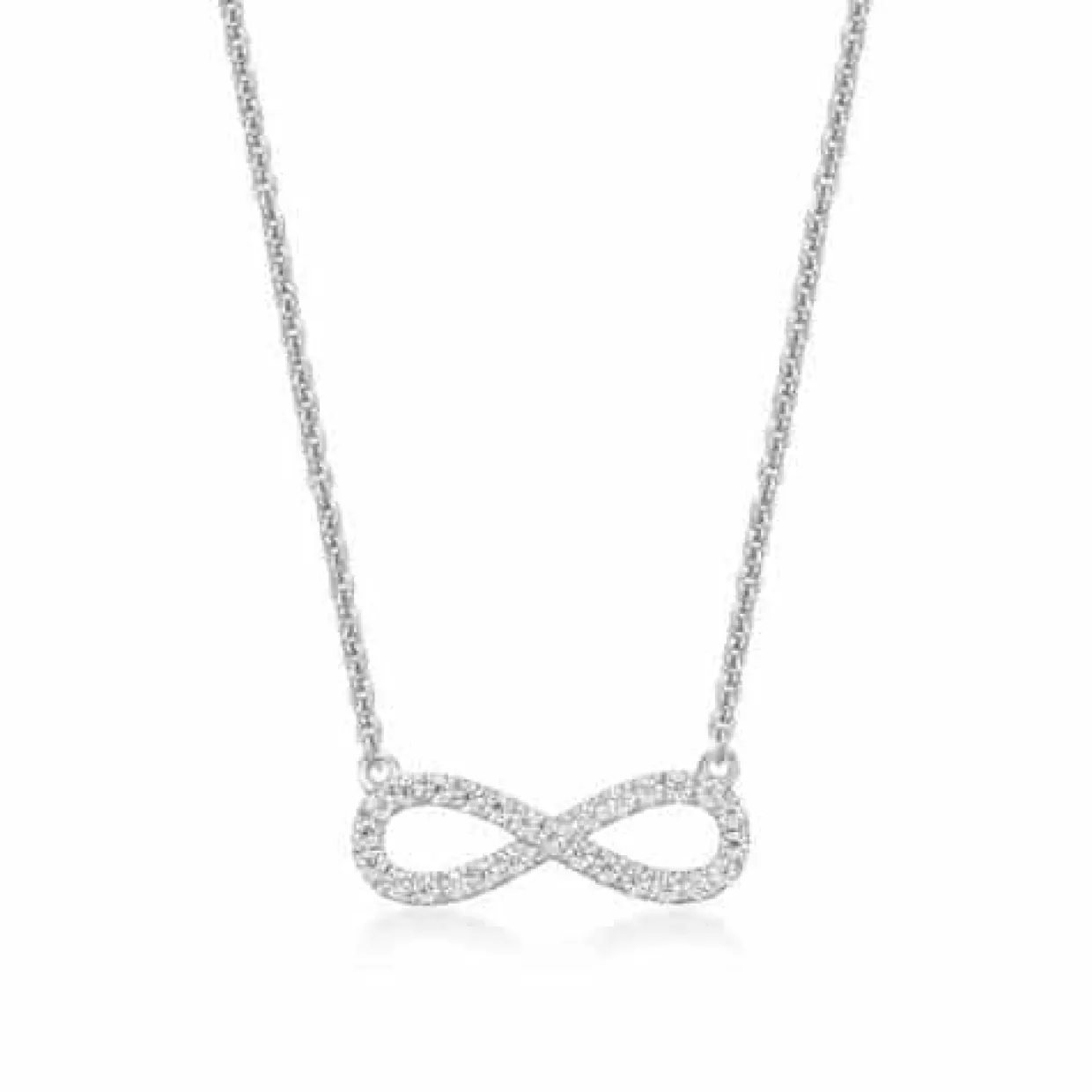 CHRISTOFFERSEN JEWELLERY HALSKÆDE SØLV MED EVIGHEDSTEGN - 2070601