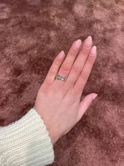 CHRISTOFFERSEN JEWELLERY SØLV RING MED KÆDE MØNSTER - 5011305