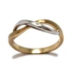 CHRISTOFFERSEN JEWELLERY RING 8 KARAT GULD OG HVIDGULD MED UENDELIGHEDSTEGN - 5070008-32