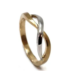 CHRISTOFFERSEN JEWELLERY RING 8 KARAT GULD OG HVIDGULD MED UENDELIGHEDSTEGN - 5070008-32