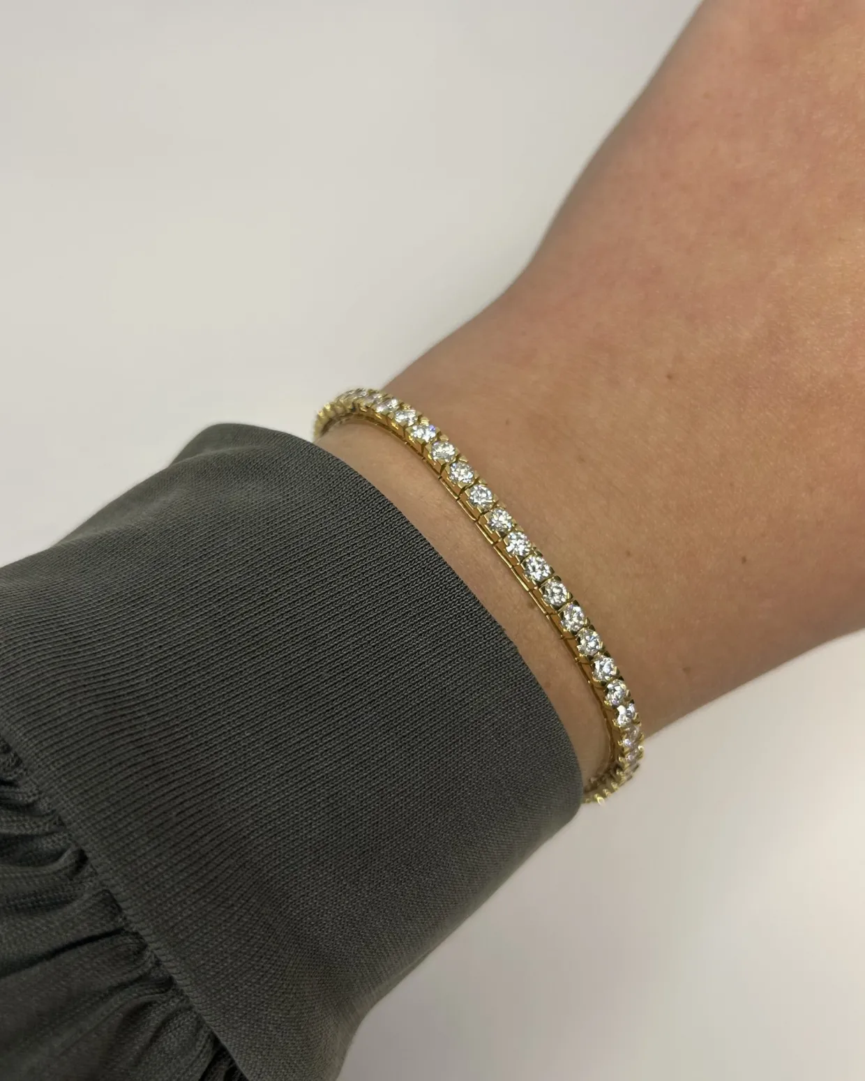 CHRISTOFFERSEN JEWELLERY TENNISARMBÅND 14 KARAT GULD MED 5,31 CARAT BRILLANTER - 9000016