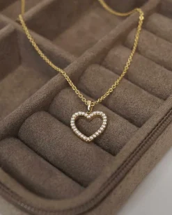 CHRISTOFFERSEN JEWELLERY HJERTE VEDHÆNG 8 KARAT GULD MED ZIRKONIA – 4500204-3