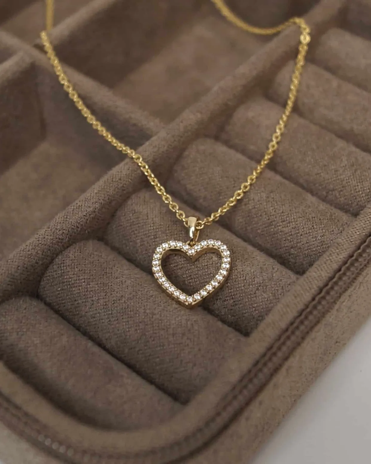 CHRISTOFFERSEN JEWELLERY HJERTE VEDHÆNG 8 KARAT GULD MED ZIRKONIA – 4500204-3