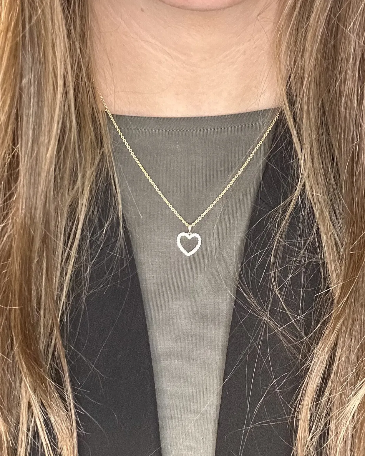 CHRISTOFFERSEN JEWELLERY HJERTE VEDHÆNG 8 KARAT GULD MED ZIRKONIA – 4500204-3