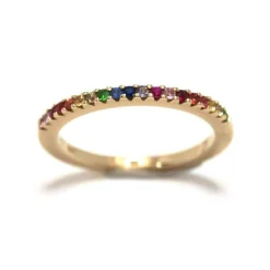 CHRISTOFFERSEN JEWELLERY RAINBOW RING 8 KARAT GULD - 5001962-3