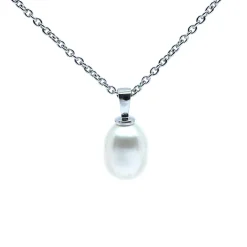 CHRISTOFFERSEN JEWELLERY HALSKÆDE SØLV MED PERLE - 4011237