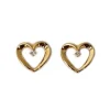 CHRISTOFFERSEN JEWELLERY HJERTE ØRESTIKKER 14 KARAT GULD MED 0,024 CARAT BRILLANTER – 3000864