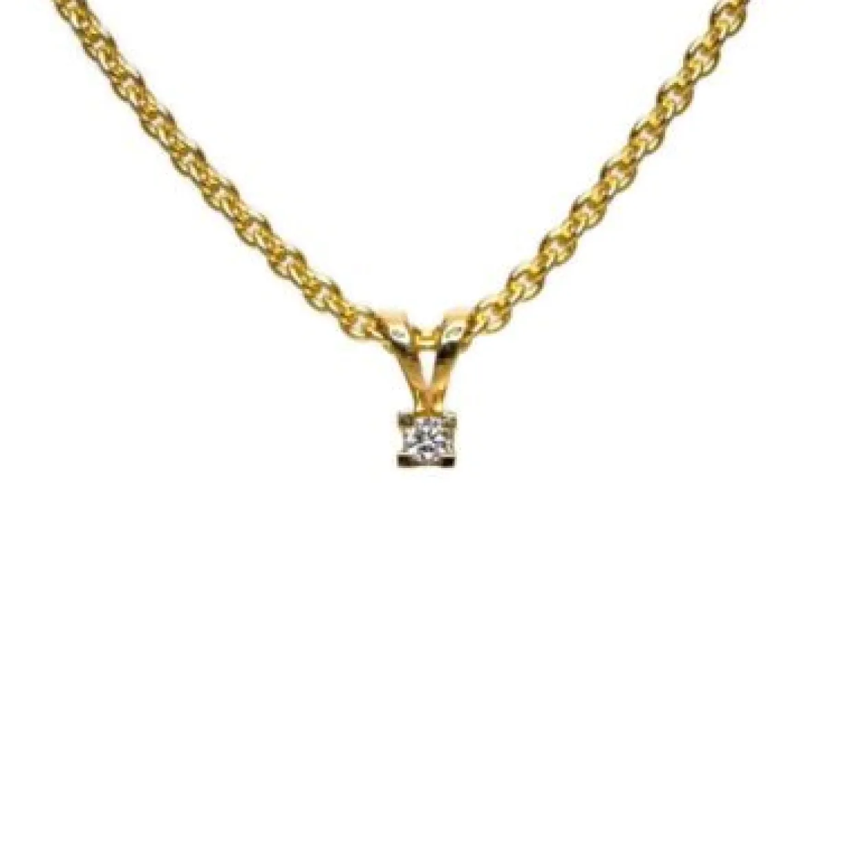 CHRISTOFFERSEN JEWELLERY EVA VEDHÆNG 14 KARAT GULD MED BRILLANT 0,03 CARAT – 4000163