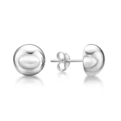 CHRISTOFFERSEN JEWELLERY ØRERINGE SØLV HUL KUGLE HALV BREDDE 10 MM - 3010760