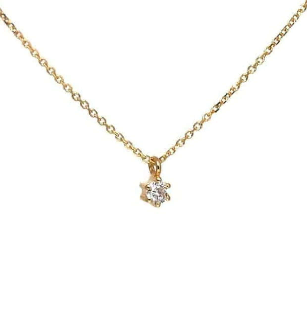 CHRISTOFFERSEN JEWELLERY SVÆVENDE DIAMANT 14 KARAT GULD MED 0,05 CARAT BRILLANT– 2000343