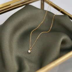 CHRISTOFFERSEN JEWELLERY SVÆVENDE DIAMANT 14 KARAT GULD MED 0,05 CARAT BRILLANT– 2000343