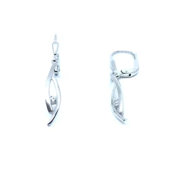 CHRISTOFFERSEN JEWELLERY ØRERINGE SOM HÆNGER I SØLV MED ZIRKONIA - 3270685