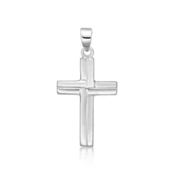 CHRISTOFFERSEN JEWELLERY VEDHÆNG KORS MASSIV 23X14 MM MED MØNSTER - 4710102