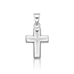 CHRISTOFFERSEN JEWELLERY VEDHÆNG KORS MASSIV SØLV 16X10 MM - 4710103