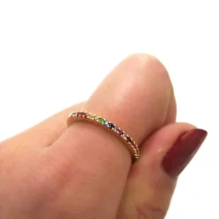 CHRISTOFFERSEN JEWELLERY RAINBOW RING 14 KARAT GULD - 5001962-77