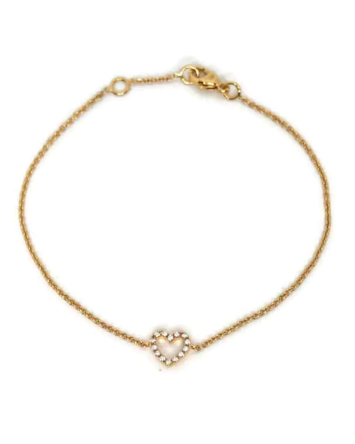 CHRISTOFFERSEN JEWELLERY ARMBÅND 14 KARAT GULD HJERTE MED 0,07 CARAT BRILLANTER - 9000152