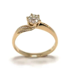 CHRISTOFFERSEN JEWELLERY RING 14 KARAT MED BRILLANTER - 5001098