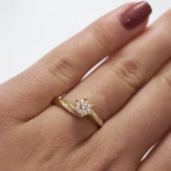 CHRISTOFFERSEN JEWELLERY RING 14 KARAT MED BRILLANTER - 5001098