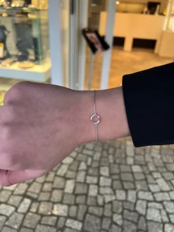 CHRISTOFFERSEN JEWELLERY ARMBÅND CIRKEL RAINBOW SØLV - 9010242-6