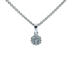 CHRISTOFFERSEN JEWELLERY HALSKÆDE CIRKEL FYLDT MED ZIRKONIA - 4011059