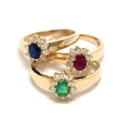 CHRISTOFFERSEN JEWELLERY ROSET RING 14 KARAT GULD MED RUBIN OG BRILLANTER - 5070256G-RU