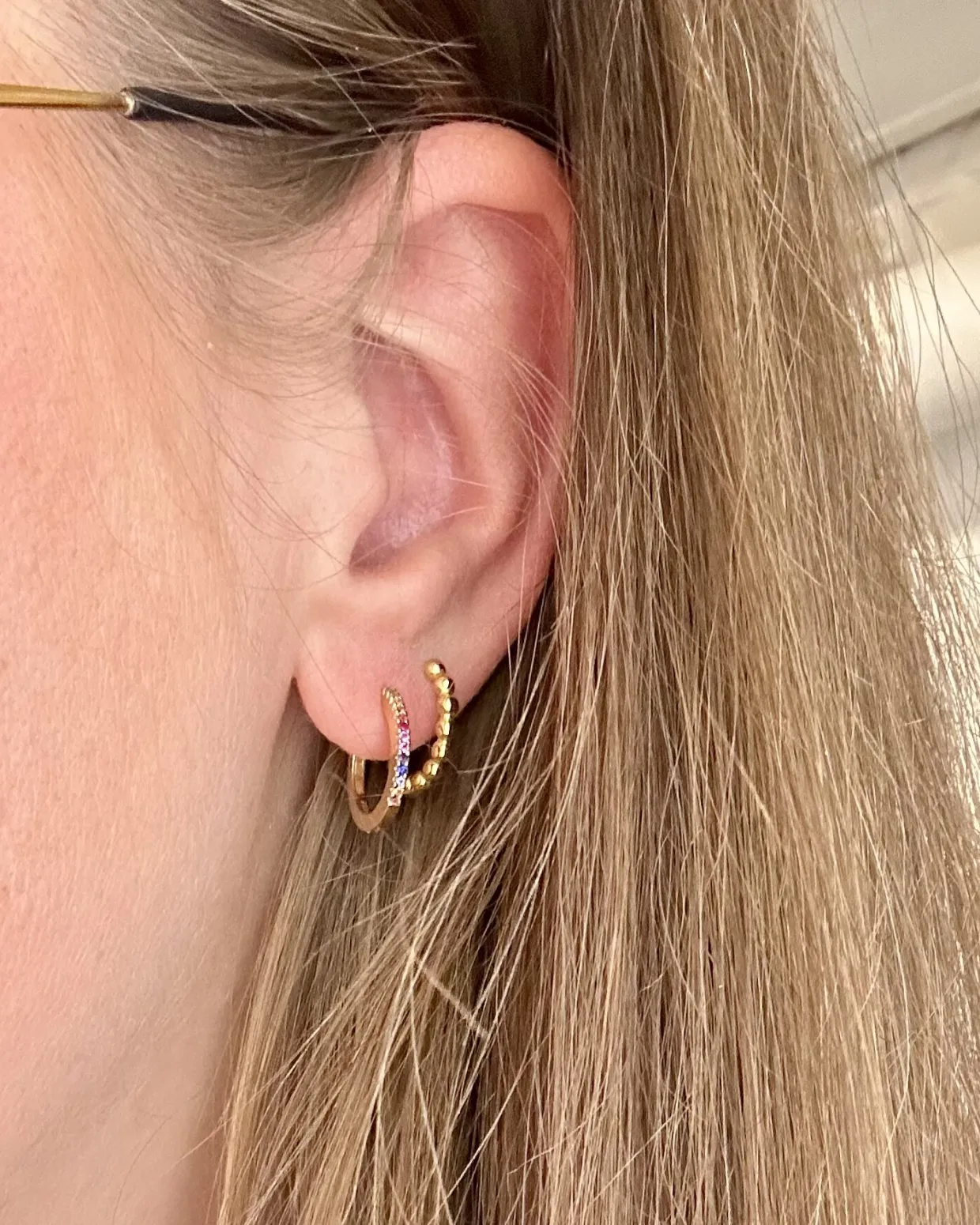 CHRISTOFFERSEN JEWELLERY RAINBOW CREOL 14 KARAT GULD – 3770942-77