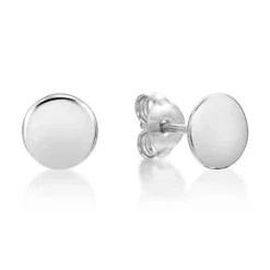 CHRISTOFFERSEN JEWELLERY ØRERINGE SØLV RUND PLADE 7 MM - 3010867